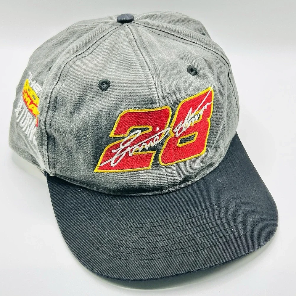 Ernie Irvan #28 NASCAR Racing 2-Tone Hat Cap Snapback Adjustable Gray Sports